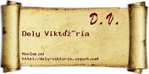 Dely Viktória névjegykártya